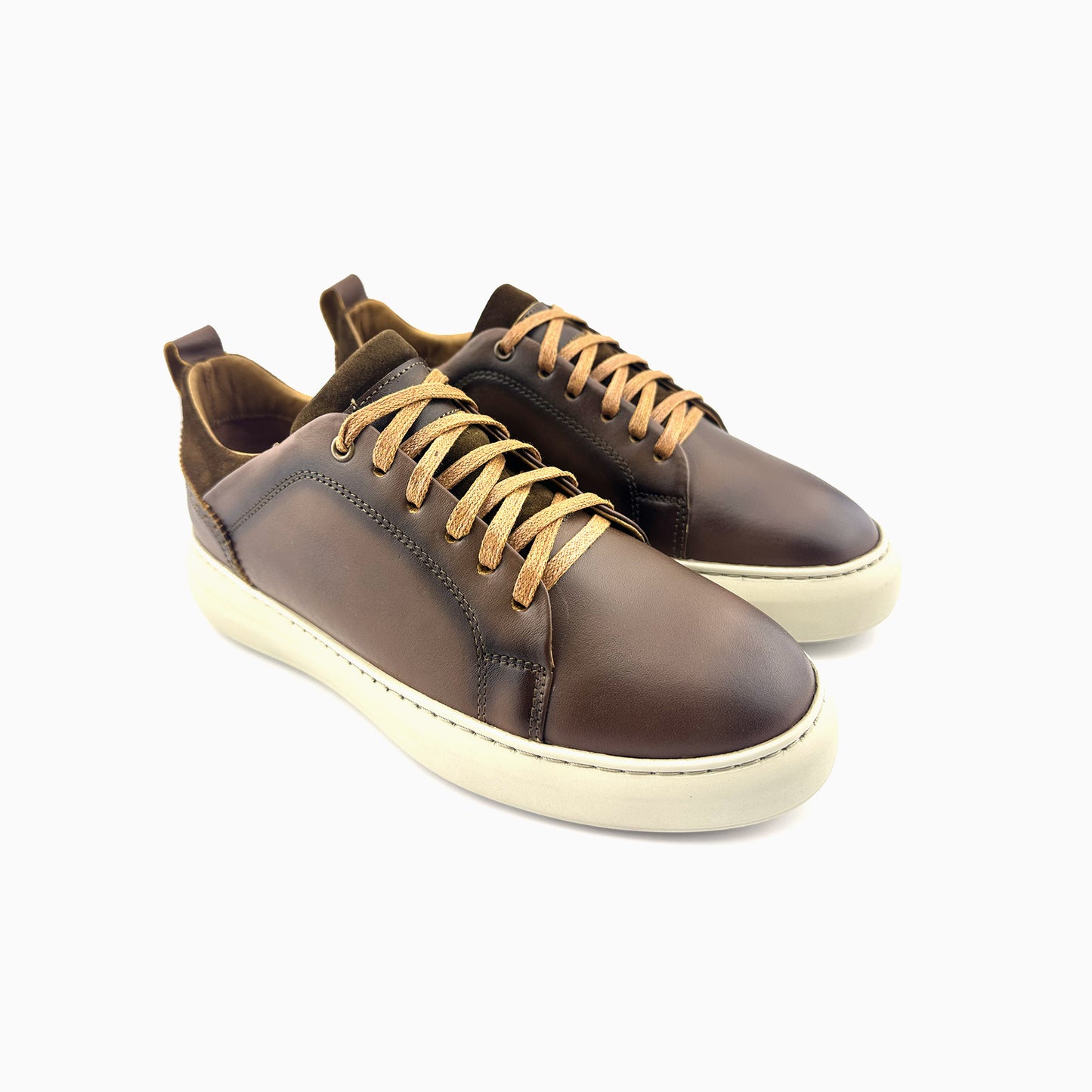 116 Basket Cuir Maron
