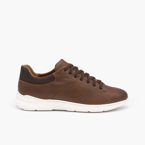 0048 Sneakers Cuir Tabac