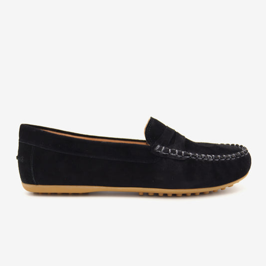 M03 Mocassin Daim Noir