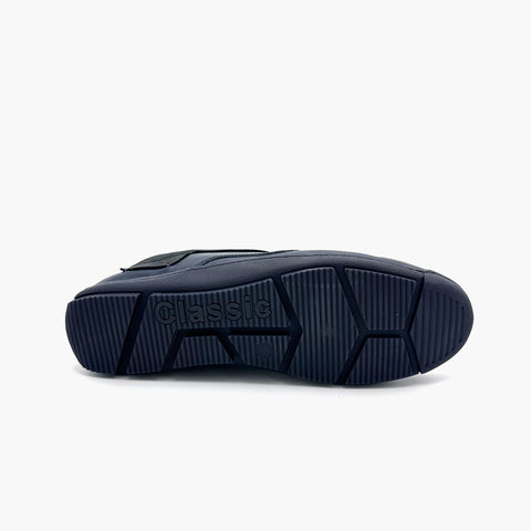 059 Mocassin Cuir Bleu 2